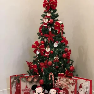 Árvore Natal Grande Decorada Completa 150cm Com Pisca