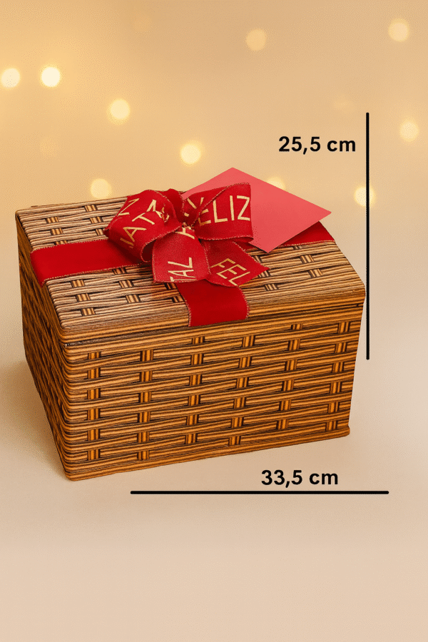 Cesta De Natal Caixa Grande Chocotone Bauducco Nutella Vinho - Imagem 4