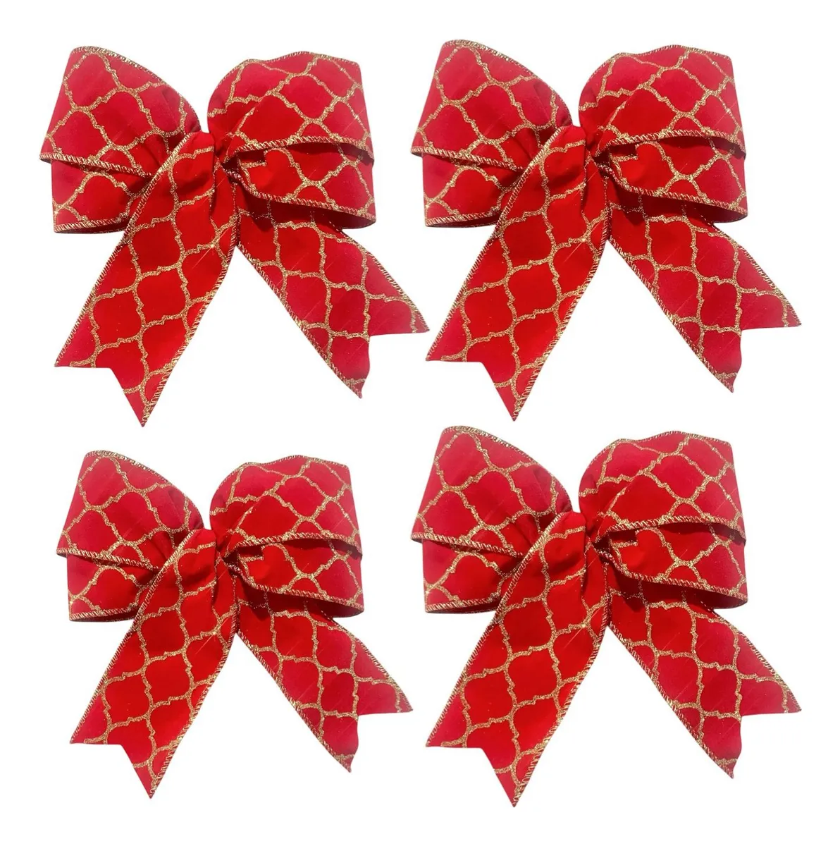 Kit 12 Laços Grande Decoração Enfeite Árvore Natal